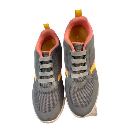 Vionic Gored Lace Mesh Sneakers Layla Charcoal Size 8.5 - Picture 2 of 6